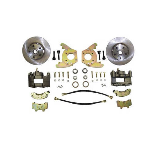 Scott Drake Classic Disc Brakes, Conversion, Front, Solid Surface Rotors, 1-piston Calipers, For Ford, Kit