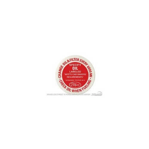 Scott Drake Classic Decal, Engine, Oil Filler Cap, Each