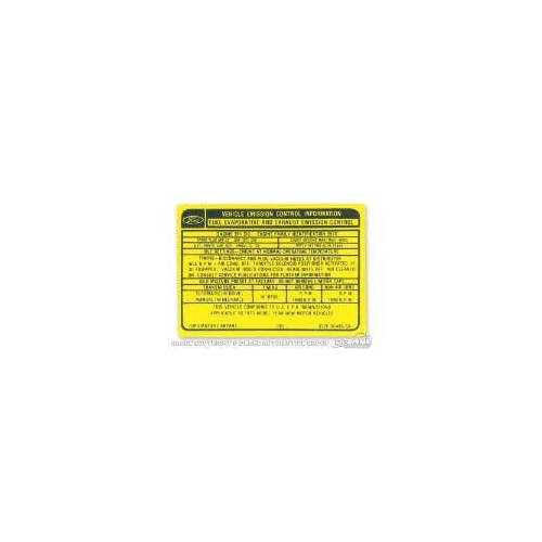 Scott Drake Classic Decal, Vehicle Information Label, 351-4V Manual Transmission Emission, Each
