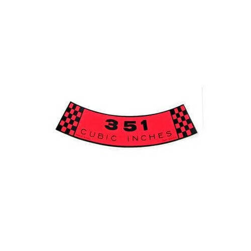 Scott Drake Classic Decal, Engine, Air Cleaner 351 Cubic Inches, Each