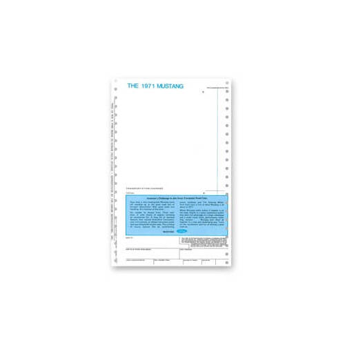 Scott Drake Classic Decal, Technical Data Sheet, New Car Window Price Sticker, Each
