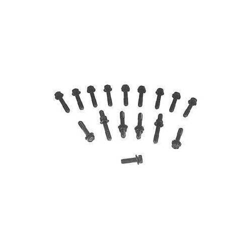 Scott Drake Classic Exhaust Manifold Hardware, Bolts, Ramp-Lok, Steel, Natural, For Ford, Mustang, 390, Set of 16
