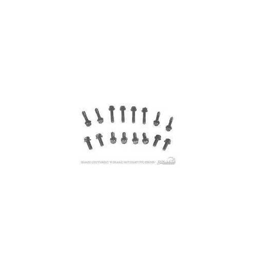 Scott Drake Classic Exhaust Manifold Bolts, Steel, Natural, For Ford, Set of 16