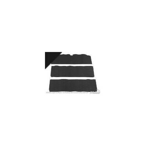 Scott Drake Classic Carpet, Rear Fold-Down Seat, 80/20 Blended Loop, Black, For Ford, Fastback, Set