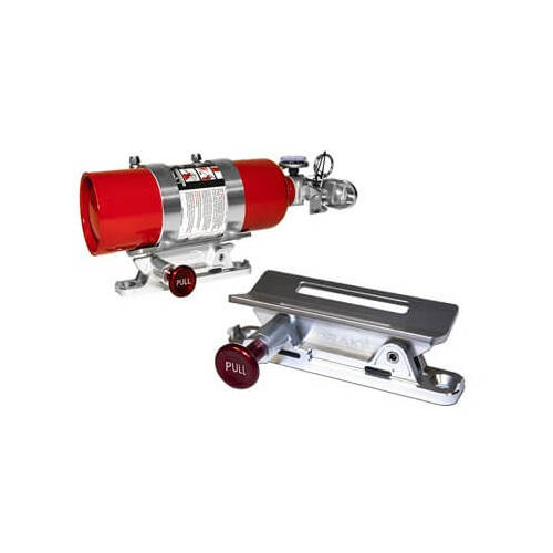 Scott Drake Classic Fire Extinguisher Mount, Billet Aluminum, Clear Anodized, Each