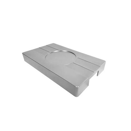 Drake Muscle Cars Fuse Box Cover, Billet Aluminum, Polished, Sandblasted Strip, For Ford, Each