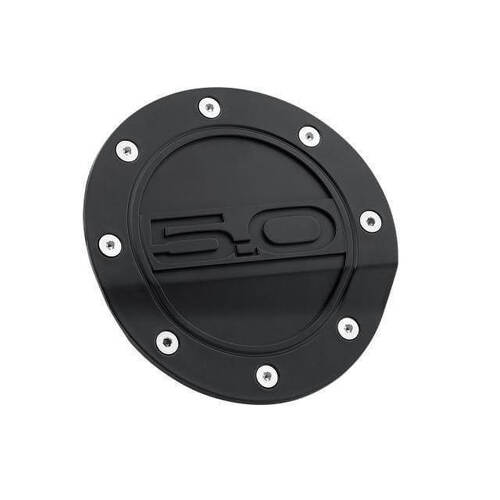 Drake Muscle Cars Fuel Door, 2015-2021 For Ford Mustang, 5.0 Logo, Each