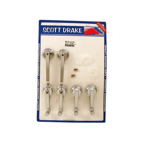 Scott Drake Classic Interior Door Handle and Window Crank Handle C-Cli, 1965-1967 For Ford Mustang, Late 1965, Each