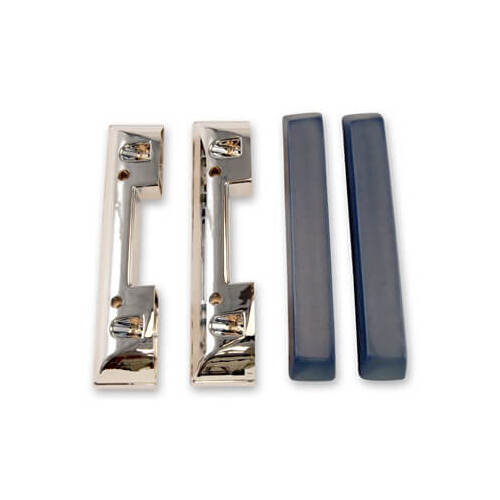 Scott Drake Classic Armrests, Front, Vinyl, Medium Blue, For Ford, Kit
