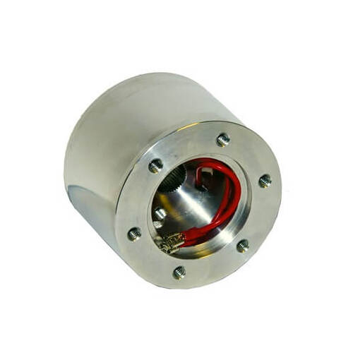Scott Drake Classic Steering Column Adapter, 6-Bolt Mount, Polished, Aluminum, for Corso Feroce Wheel, For Ford, Each