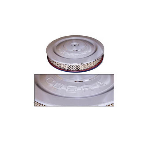 Scott Drake Classic Air Cleaner Assembly, Steel, 14 in. Cobra HiPo Air Cleaner Assembly, Each