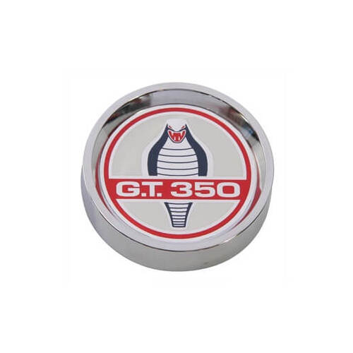 Scott Drake Classic Wheel Cap, Steel, Red, 1965-1966 For Ford Mustang, Gt350 Wheel Cap, Each