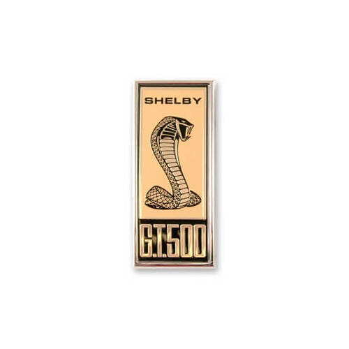 Scott Drake Classic Emblem, Fender, Black/Gold, Shelby GT 500 Logo, For Ford, Each