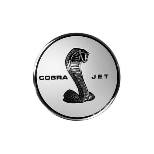 Scott Drake Classic Emblem, Silver, 1968 Shelby Gas Cap Emblem GT500KR Cobra Jet, Each