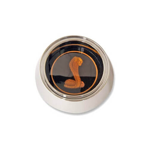 Scott Drake Classic Wheel Cap, Plastic, Black, Shelby Wheel Center Cap, Each