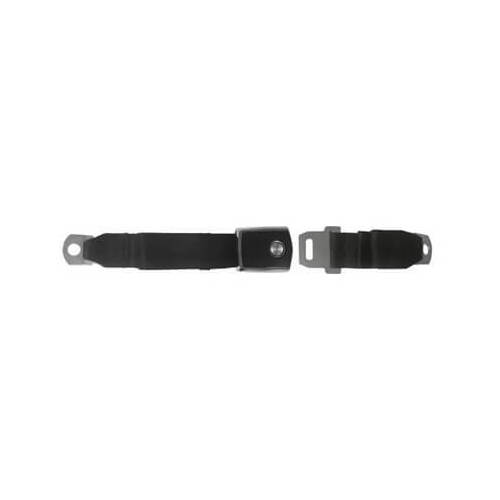 Scott Drake Classic Seat Belt, Nylon, Latch Style, 2-Point, Concourse, Black, Set