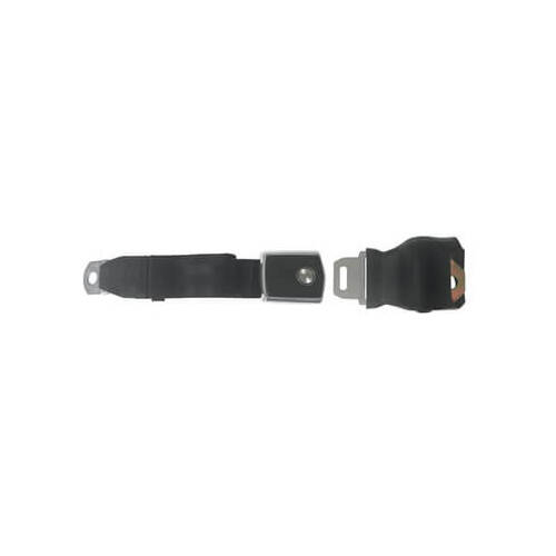 Scott Drake Classic Seat Belt, Nylon, Latch Style, 2-Point, Retractable, Black, Set