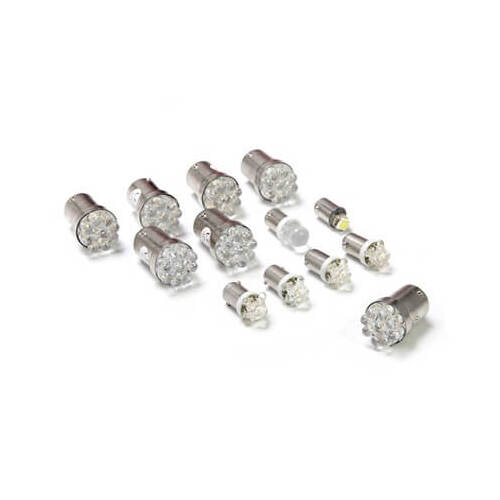 Scott Drake Classic Light Bulbs, LED, White, Standard Interior Only, For Ford, Kit
