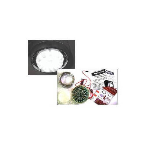 Scott Drake Classic Dome Light Assembly, LED, White Bulb Color, Clear Lens, 4 in. Diameter, For Ford, Kit