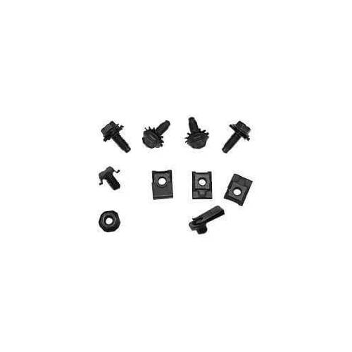 Scott Drake Classic Body Fasteners, Body Clip Nut Type, Steel, Black Oxide, For Ford, Kit
