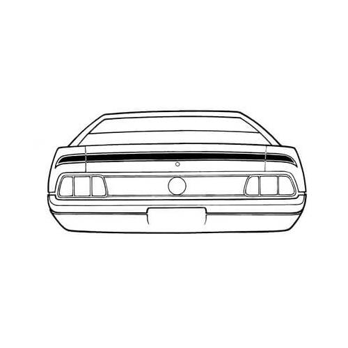 Scott Drake Classic Body Decal, 1971-1972 For Ford Mustang Mach 1 Trunk Lid Stripe Black, Kit