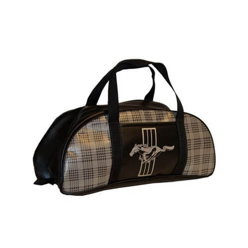 Scott Drake Classic Tote Bag, Duffle, For Ford Mustang Logo, Small, Plaid, Each