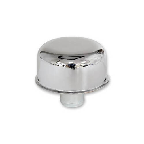 Scott Drake Classic Valve Cover Oil Cap, Round, Push-in, Steel, Chrome, Fits Aftermarket Valve Covers Only, For Ford, Each