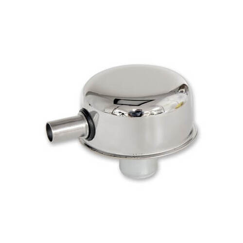 Scott Drake Classic Valve Cover Oil Cap, Round, Push-in, Steel, Chrome, Vent Tube, Fits Aftermarket Valve Covers Only, For Ford, Each