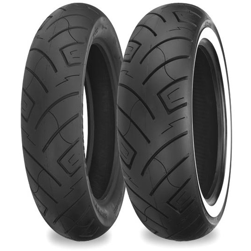 SHINKO Tyre , Motorcycle Tyre Rear, Heavy Duty, Suit Harley, SR 777 Cruiser 150/80-16 White Wall, Each