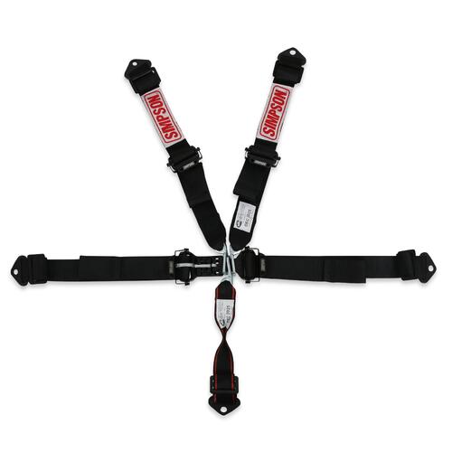 Simpson Racing Simpson Latch & Link SFI Harness 2" Double Pull Down SFI 16.1, 5-Point, Bolt in