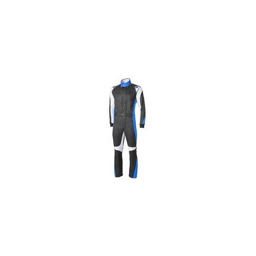 Simpson Racing Six 0 Racing Suit Small Black/Blue