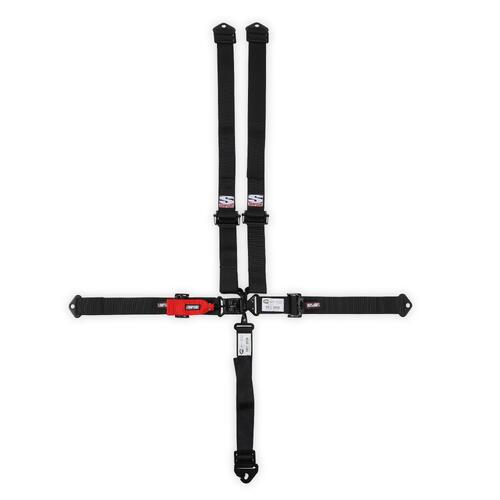 Simpson Racing Seat Belt Harness, L&L, Bolt, 2x2, No Pad, Black, 16.1