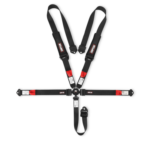 Simpson Racing CAMFX 5-Point 2x2" Harness with Pads, Black, SFI 16.1, Bolt in