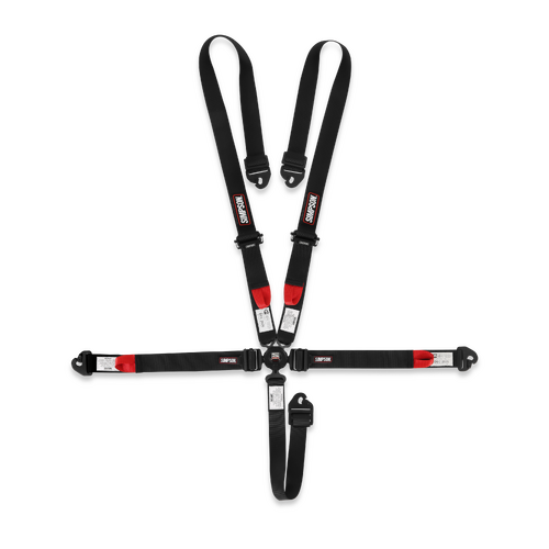 Simpson Racing CAMFX 5-Point 2x2" Harness, Black, SFI 16.1, Clip in