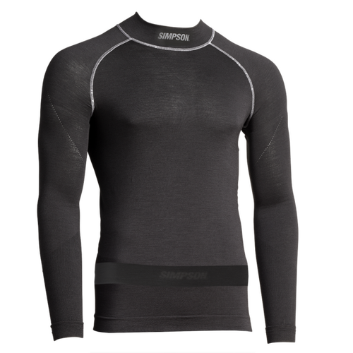 Simpson Racing Pro-Fit Base Layer, Long Sleeve, 3X-Large, Black