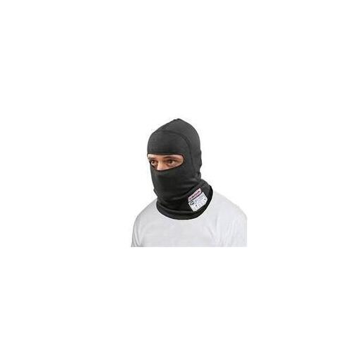 Simpson Nomex Underwear Head Sock, Black, Nomex, Single Large Eyehole Opening, 1 Layer, SFI 3.3 Safety Rating, Each