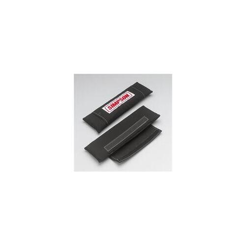 Simpson Racing Shoulder Harness Pads, Black, Nomex, Simpson Logo, Pair