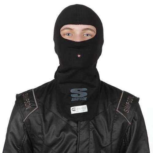 Simpson Racing Head Sock, Pro-Fit Balaclava, Single Eye, Black