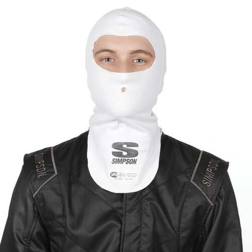 Simpson Racing Head Sock, Pro-Fit Balaclava, Single Eye White