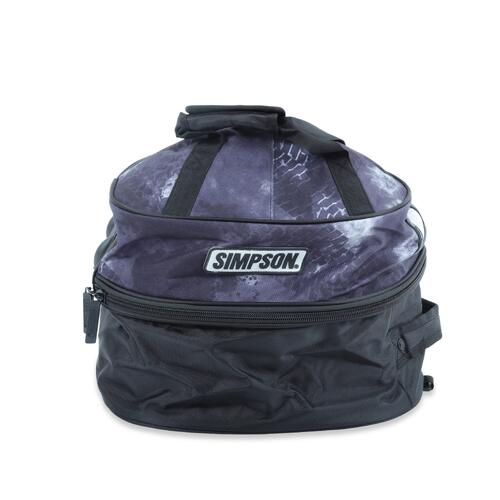 Simpson Racing Helmet and Fhr Bag 23, Exterior Dimensions: Approx. 15" X 12.5" X 11.25", Black/Blue,
