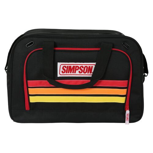 Simpson Racing Raceway Bag '26, Racing Stripes Throwback, 30L Capacity, Black/Charcoal, Each