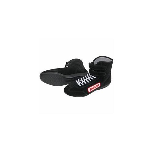 Simpson High Top Driving Shoes, Black, Size 10.5