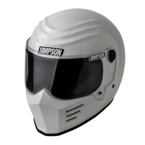 Simpson Racing Outlaw Bandit Motorcycle Helmet, 2X Large - White