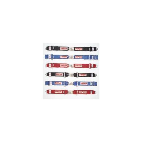Simpson Latch & Link Lap Belts Harness, Lap Belt, Latch, Clip-In, Floor Mount, Platinum, Each