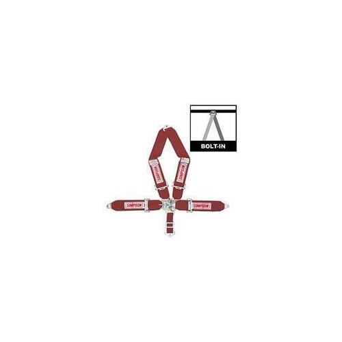 Simpson Latch & Link Driver Restraint Systems 29065R
Harness, Complete, Latch, V-Type, Bolt-In, Roll Bar Mount, Red, Each