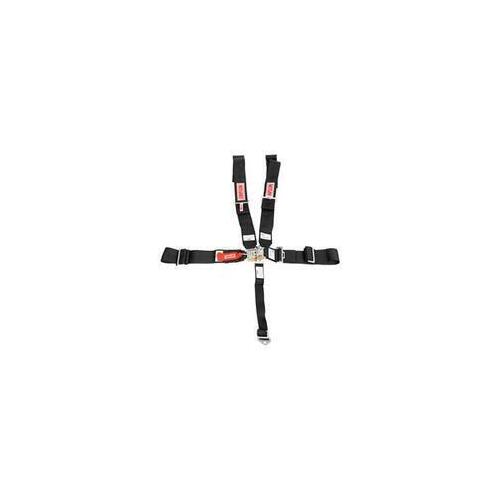 Simpson Latch & Link 5 Point Harness, SFI 16.1, Wrap Around, Individual Type, Pull Down, Floor Mount, Black