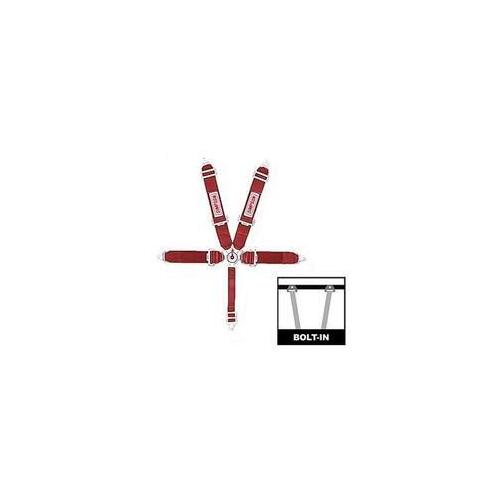 Simpson Racing Lever Camlock Harness, Individual-Type, Bolt-In, Floor Mount, Red, Each