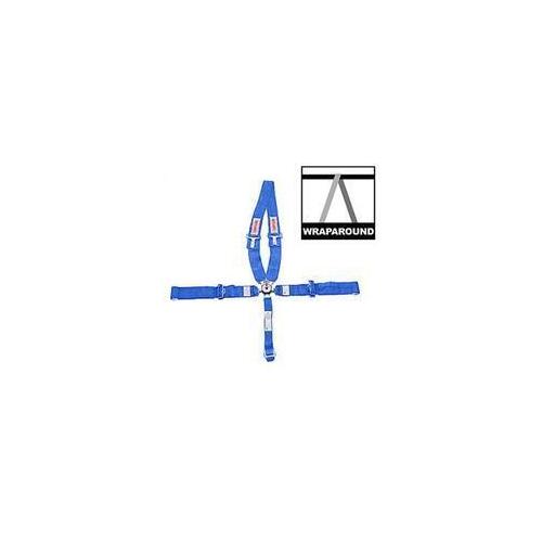 Simpson Drag Camlock Harness, U-Type Shoulder, Wrap Around, Roll Bar Mount, Blue, Each