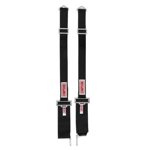 Simpson Racing Safety Harness, Latch and Link Shoulder Harnesses, Black