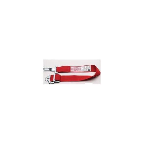Simpson Latch-Type Anti-Submarine Belt, Clip-In, Floor Mount, Red, Each